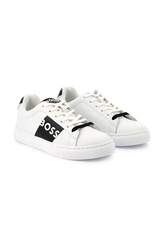 Παιδικά δερμάτινα αθλητικά παπούτσια BOSS J51650.36.41 λευκό