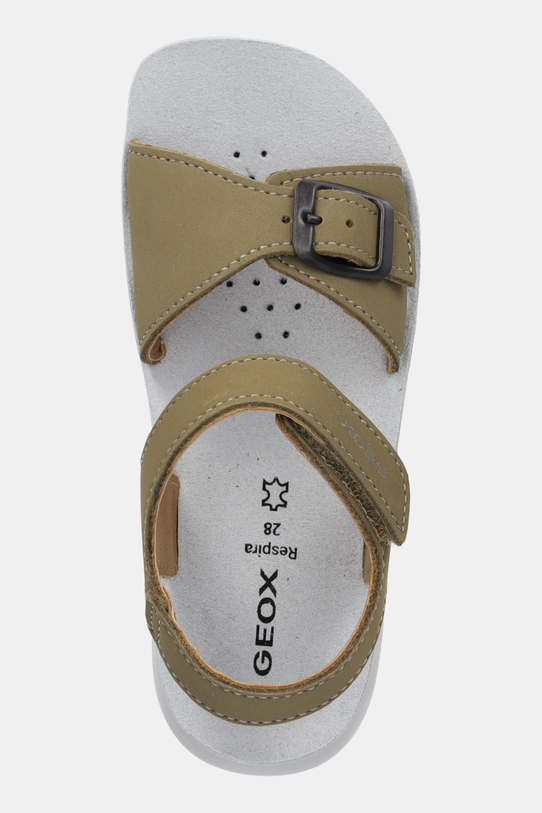 Παιδικά σανδάλια από δέρμα nubuck Geox LIGHTFLOPPY πράσινο J45GQD.00032.28.35