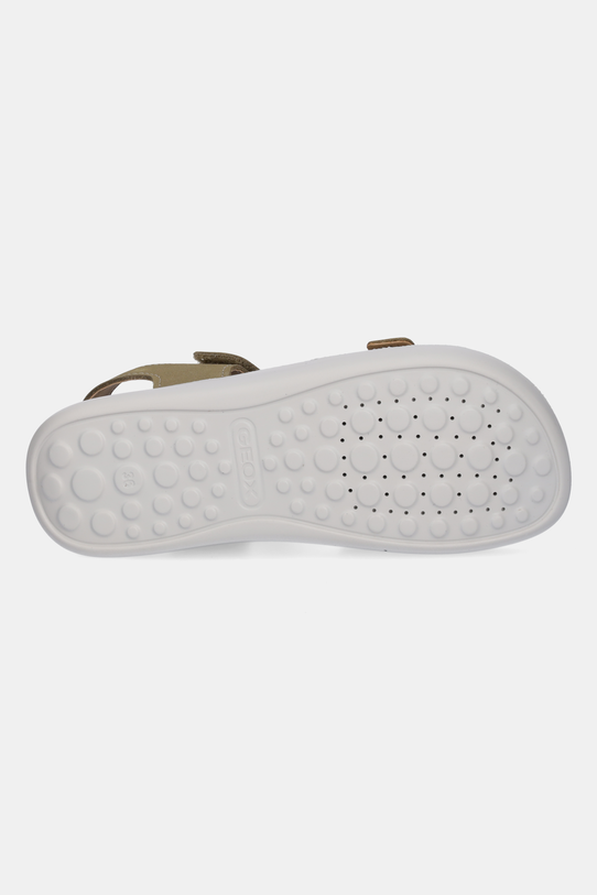 Παιδικά σανδάλια από δέρμα nubuck Geox LIGHTFLOPPY J45GQD.00032.36.39 πράσινο