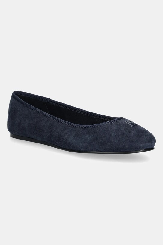Μπαλαρίνες σουέτ Tommy Hilfiger TH HARDWARE SUEDE BALLERINA σκούρο μπλε FW0FW08655