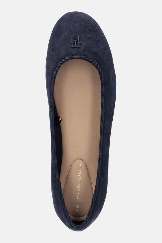 Μπαλαρίνες σουέτ Tommy Hilfiger TH HARDWARE SUEDE BALLERINA σκούρο μπλε FW0FW08655