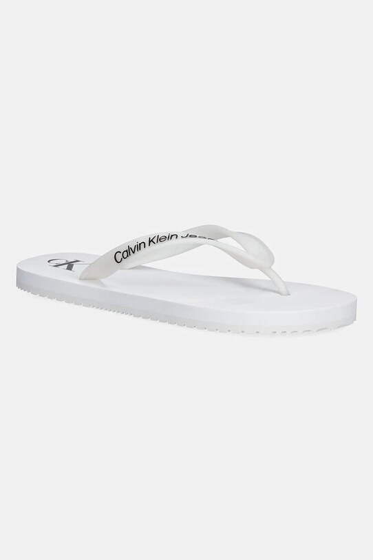 Σαγιονάρες Calvin Klein Jeans BEACH SANDAL TRANSPARENT TPU φλατ λευκό YW0YW01829