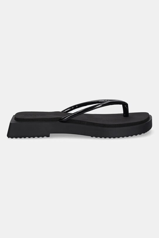 Σαγιονάρες Calvin Klein Jeans SQ LOW WEDGE SANDAL STITCH YW0YW01716 μαύρο SS25