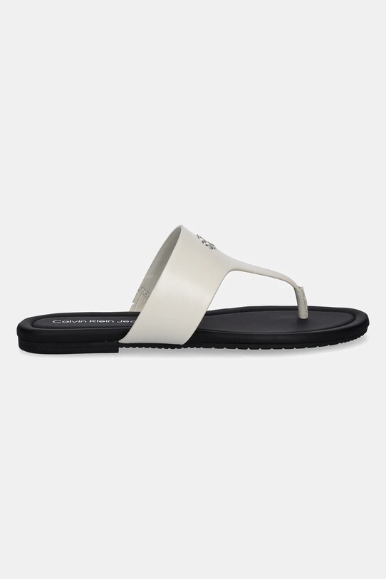 Σαγιονάρες Calvin Klein Jeans FLAT SANDAL TOEPOST MG YW0YW01691 μπεζ SS25