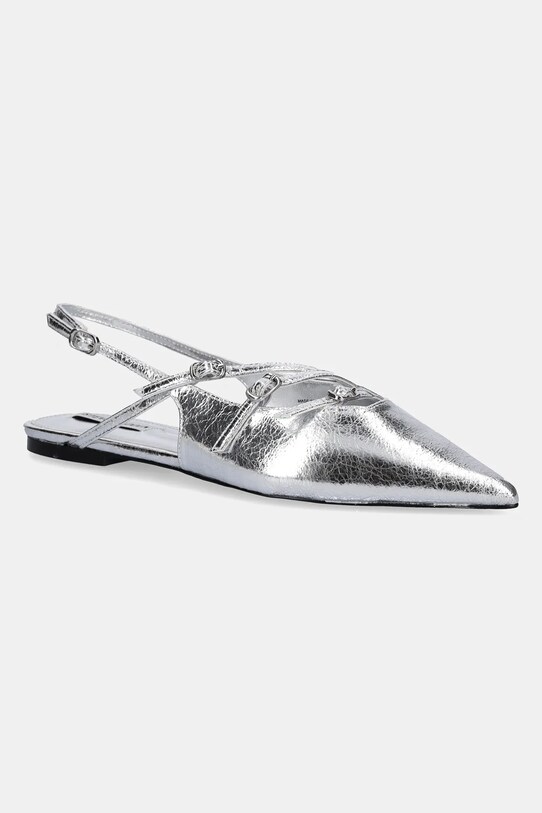 Μπαλαρίνες Steve Madden Cianna ανοιχτή φτέρνα ασημί SM11003709.SCK