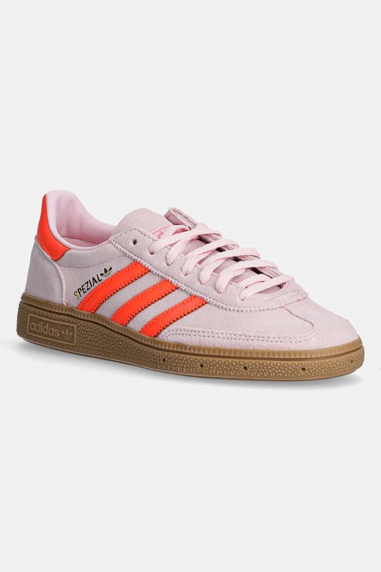 Σουέτ αθλητικά παπούτσια adidas Originals Handball Spezial W δέρμα σαμουά ροζ JS0250