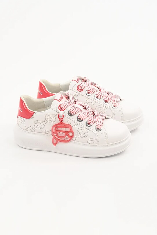 Δερμάτινα αθλητικά παπούτσια Karl Lagerfeld KAPRI NFT KL62522.01D λευκό SS25
