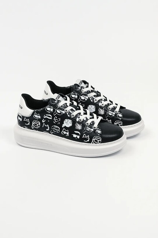 Δερμάτινα αθλητικά παπούτσια Karl Lagerfeld KAPRI KL62512T.001 μαύρο SS25
