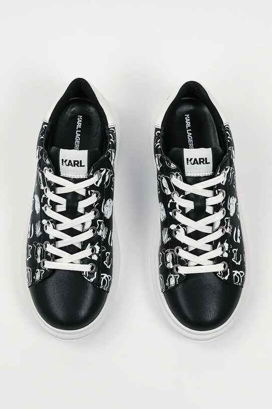 Δερμάτινα αθλητικά παπούτσια Karl Lagerfeld KAPRI μαύρο KL62512T.001