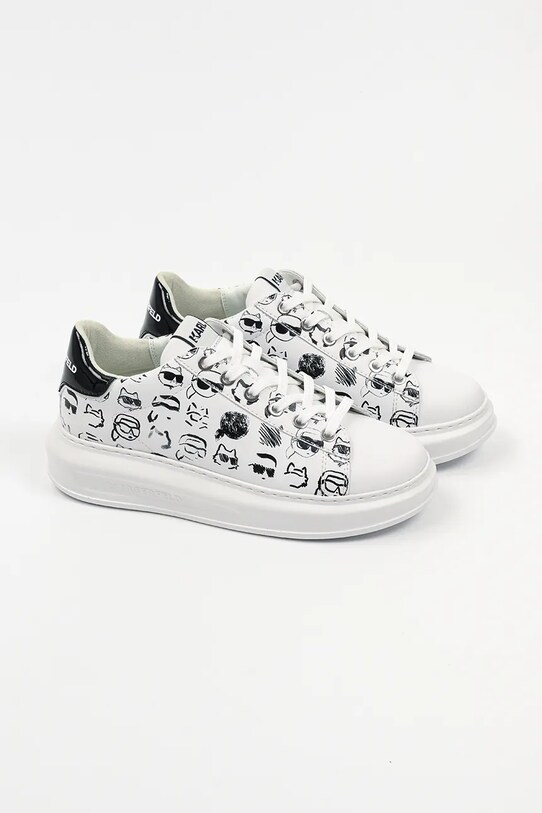 Δερμάτινα αθλητικά παπούτσια Karl Lagerfeld KAPRI KL62512T.010 λευκό SS25