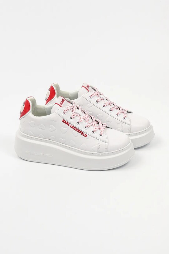 Δερμάτινα αθλητικά παπούτσια Karl Lagerfeld ANAKAPRI KL63514V.01D λευκό SS25