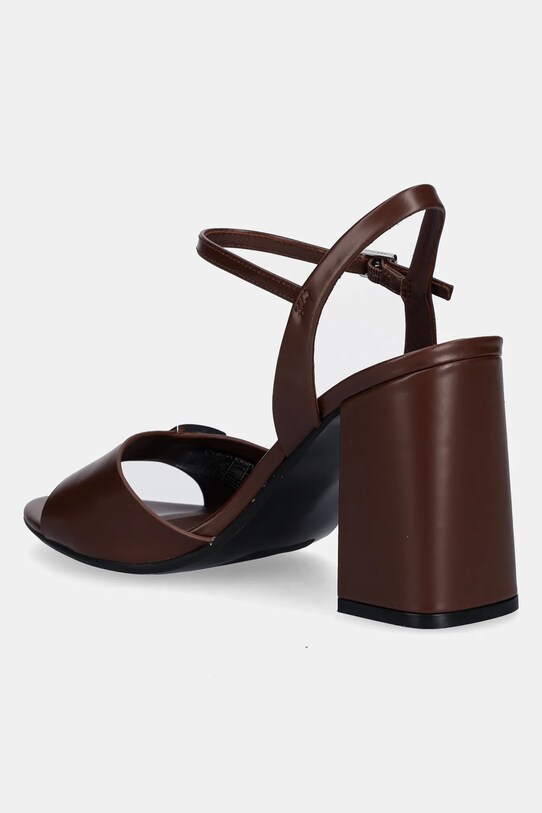 Παπούτσια Σανδάλια nubuck Calvin Klein HEEL SANDAL 85 W/CK HW - LTH HW0HW02485 καφέ