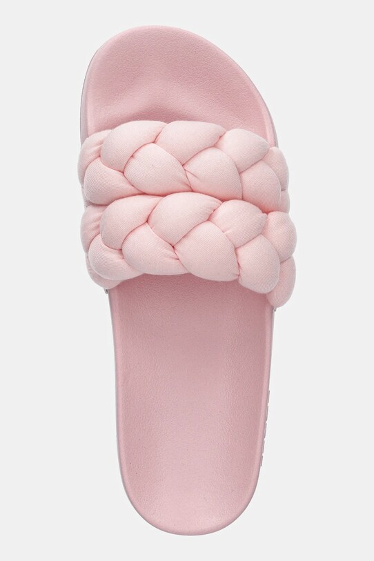 Παντόφλες Tommy Jeans BRAIDED SLIDE ροζ EN0EN02764