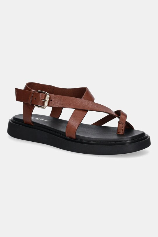 Δερμάτινα σανδάλια Vagabond Shoemakers CONNIE φλατ καφέ 5957.001.27