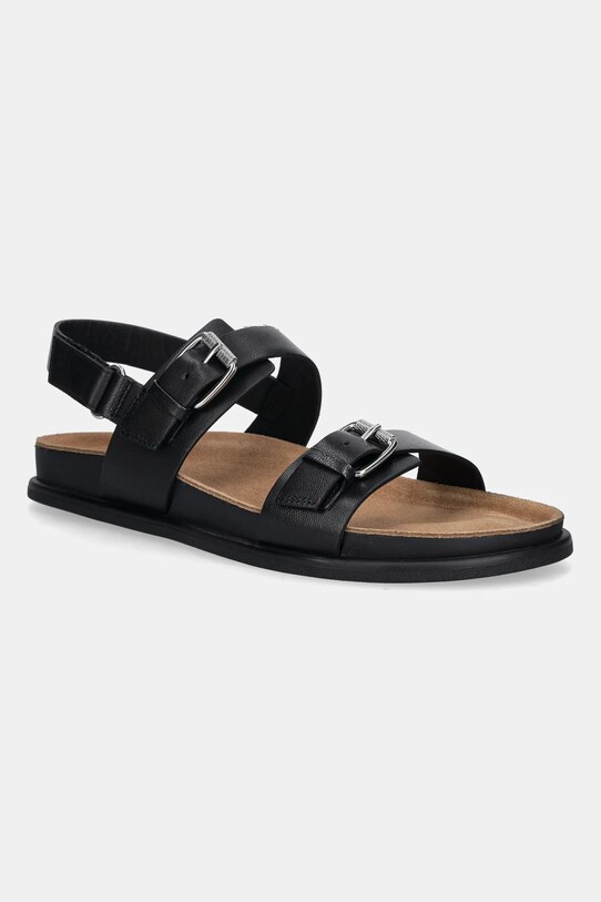 Δερμάτινα σανδάλια Vagabond Shoemakers EFFIE φλατ μαύρο 5922.201.20