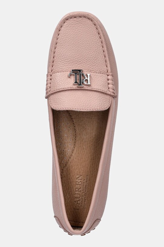 Δερμάτινα μοκασίνια Lauren Ralph Lauren Barnsbury ροζ 802942768013.650