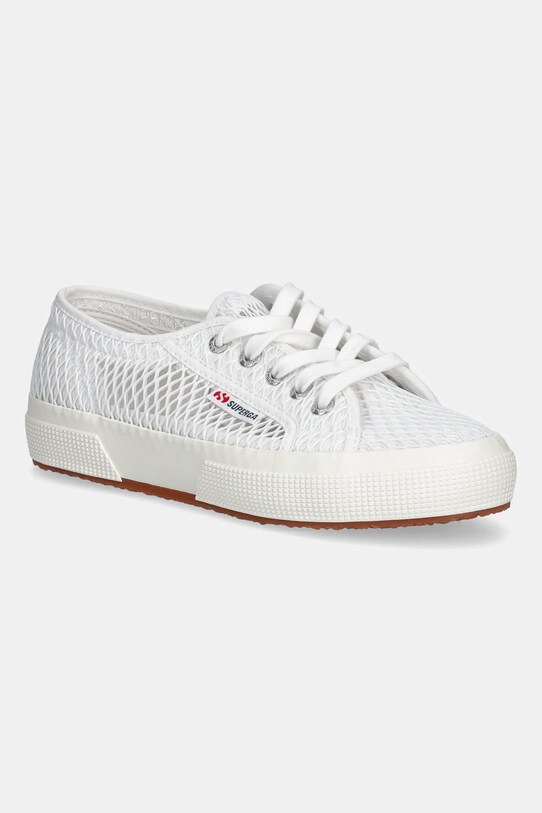 Πάνινα παπούτσια Superga MESH φλατ λευκό S2135GW.001