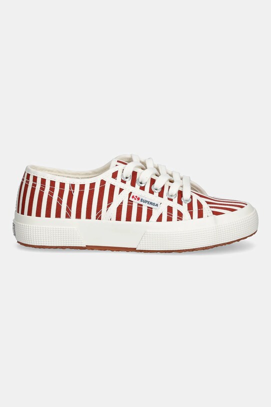 Πάνινα παπούτσια Superga STRIPES PRINT S8148TW.AD4 κόκκινο SS25