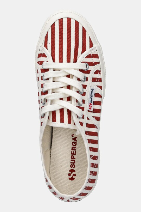 Πάνινα παπούτσια Superga STRIPES PRINT κόκκινο S8148TW.AD4