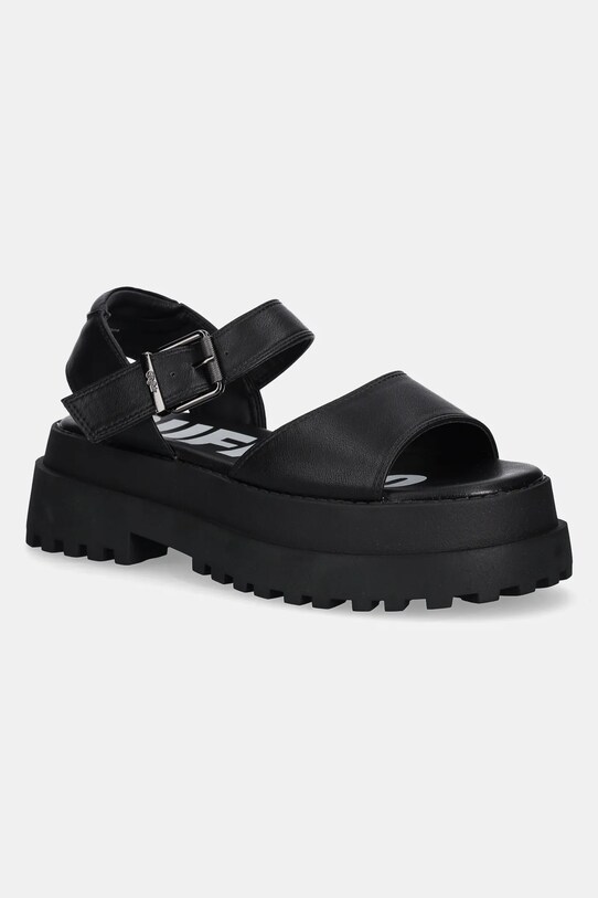Σανδάλια Buffalo Pluto Jojo 5-8 cm μαύρο 1602267.BLK