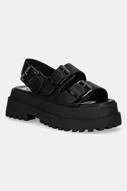 Σανδάλια Buffalo Pluto Ari 5-8 cm μαύρο 1602268.BLK