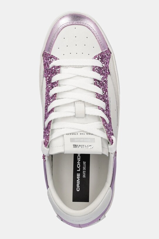 Δερμάτινα αθλητικά παπούτσια Crime London SK8 DELUXE WEDGE μωβ 20133PP7