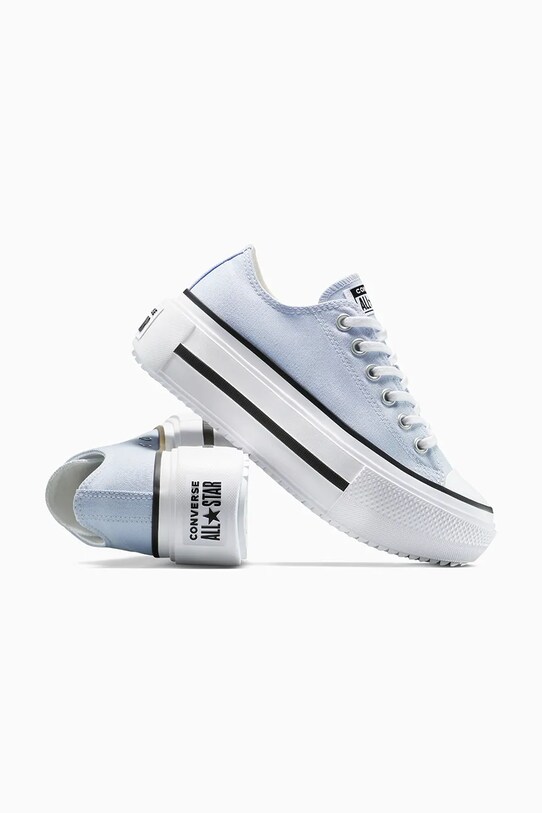 Πάνινα παπούτσια Converse Chuck Taylor All Star Lift Double Stack μπλε A16285C