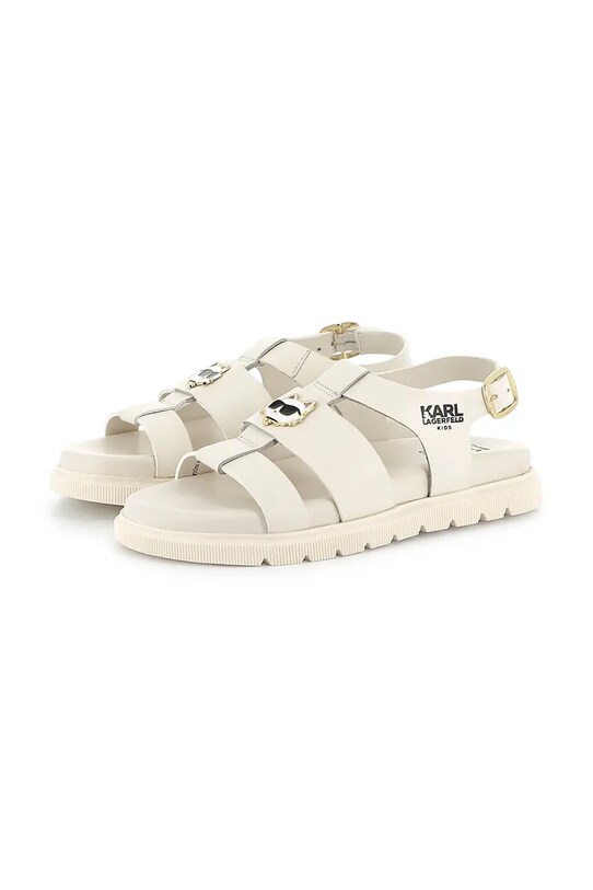Παιδικά δερμάτινα σανδάλια Karl Lagerfeld μπεζ Z30372.36.39