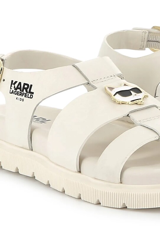 Παιδικά δερμάτινα σανδάλια Karl Lagerfeld Z30372.36.39 μπεζ