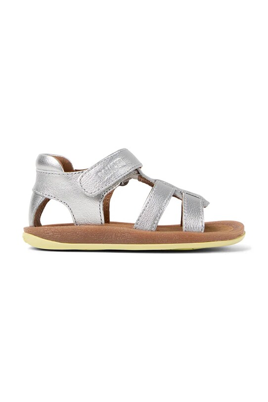 Παιδικά δερμάτινα σανδάλια Camper Bicho FW K800628 ασημί SS25