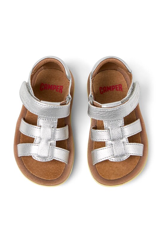 Παιδικά δερμάτινα σανδάλια Camper Bicho FW ασημί K800628