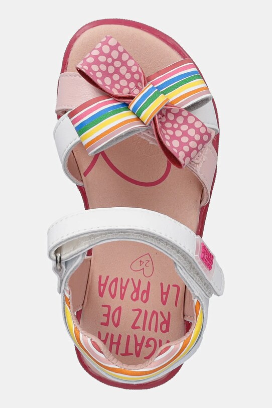 Παιδικά δερμάτινα σανδάλια Agatha Ruiz de la Prada λευκό 252962.24.27