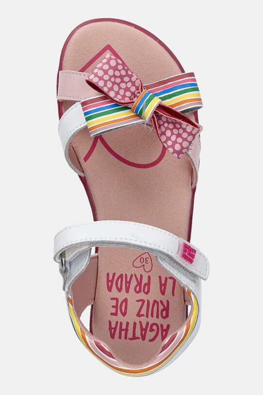 Παιδικά δερμάτινα σανδάλια Agatha Ruiz de la Prada λευκό 252962.28.34