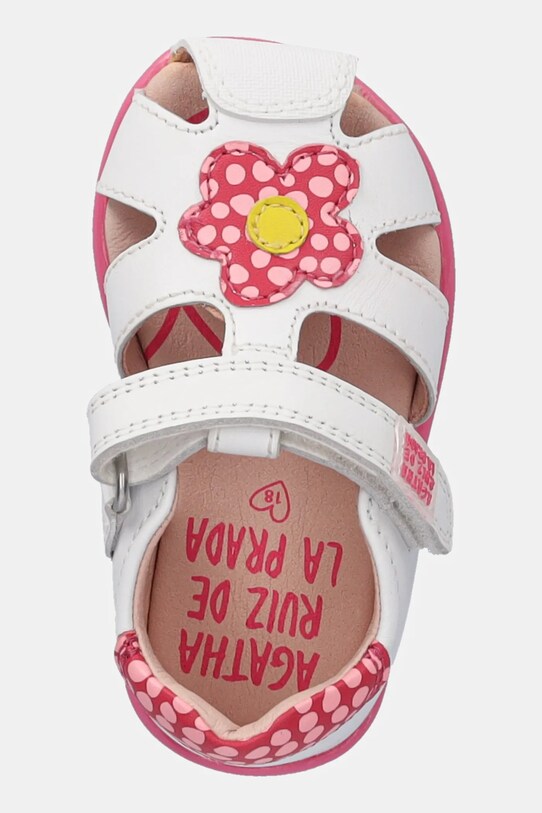 Παιδικά δερμάτινα σανδάλια Agatha Ruiz de la Prada λευκό 252900