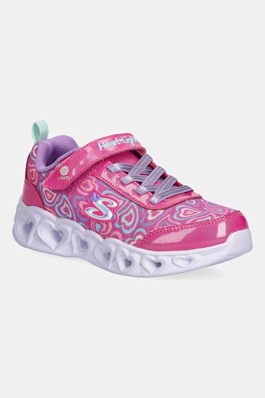 Παιδικά αθλητικά παπούτσια Skechers HEART LIGHTS απομίμηση λείου δέρματος ροζ 303257L