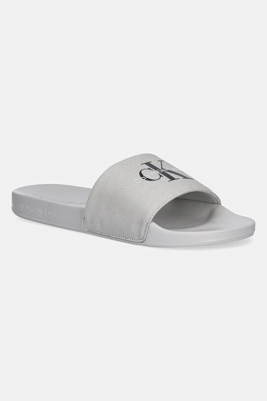 Παντόφλες Calvin Klein Jeans SLIDE MONOGRAM γκρί YM0YM01271