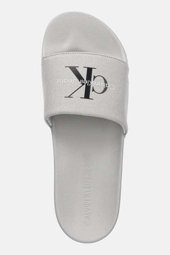 Παντόφλες Calvin Klein Jeans SLIDE MONOGRAM γκρί YM0YM01271