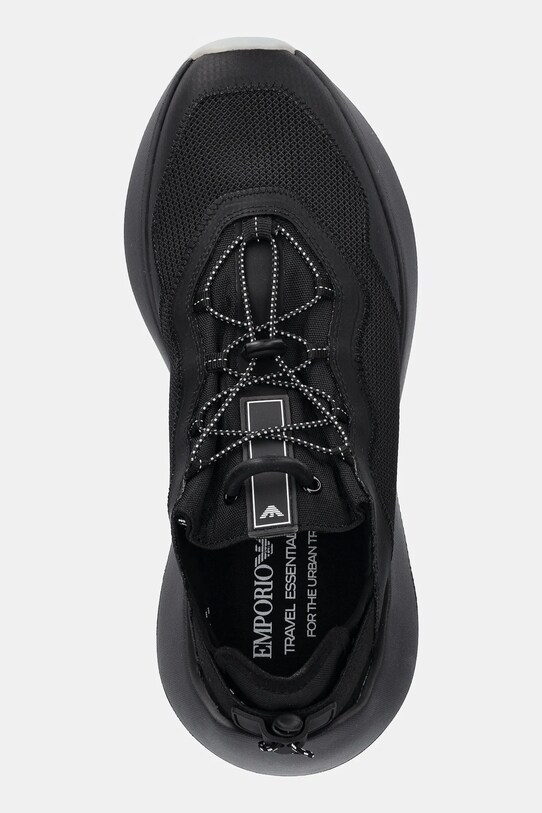 Παιδικά αθλητικά παπούτσια Emporio Armani μαύρο EM001675.AF14764.ZC004