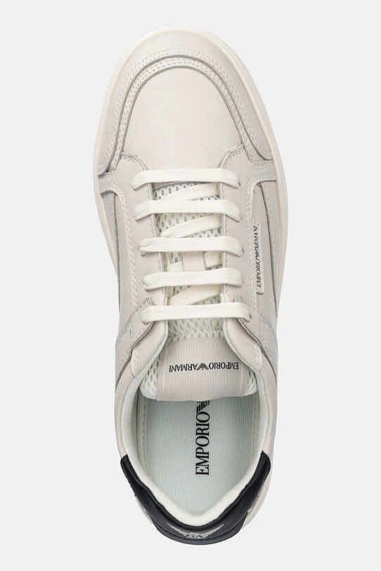 Δερμάτινα αθλητικά παπούτσια Emporio Armani μπεζ X4X568.XN162.U065