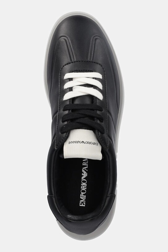 Δερμάτινα αθλητικά παπούτσια Emporio Armani μαύρο X4X694.XF846.00002