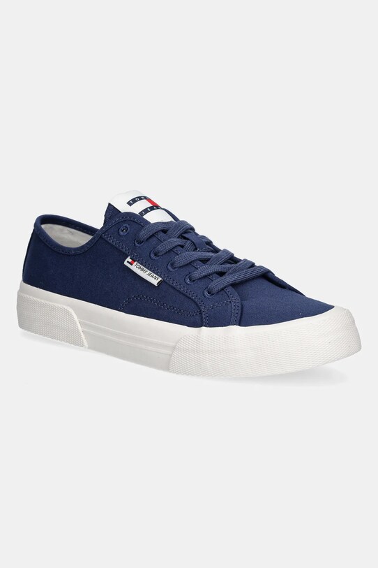 Πάνινα παπούτσια Tommy Jeans LACE UP CANVAS COLOR Planet friendly σκούρο μπλε EM0EM01543