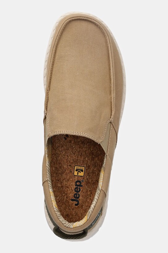 Πάνινα παπούτσια Jeep SAMOA SLIP ON CVS καφέ JM51033A
