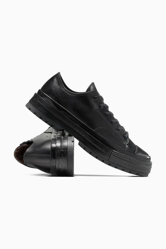 Δερμάτινα ελαφριά παπούτσια Converse Chuck 70 National μαύρο A14188C