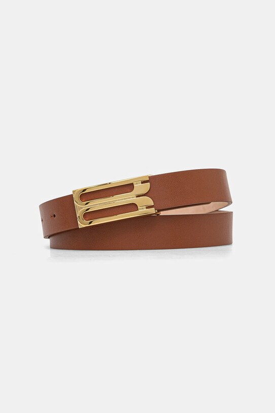 Δερμάτινη ζώνη Victoria Beckham καφέ 1324ABL005955A