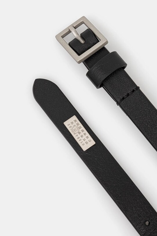 Δερμάτινη ζώνη MM6 Maison Margiela SA5TP0014.P7258 μαύρο SS25