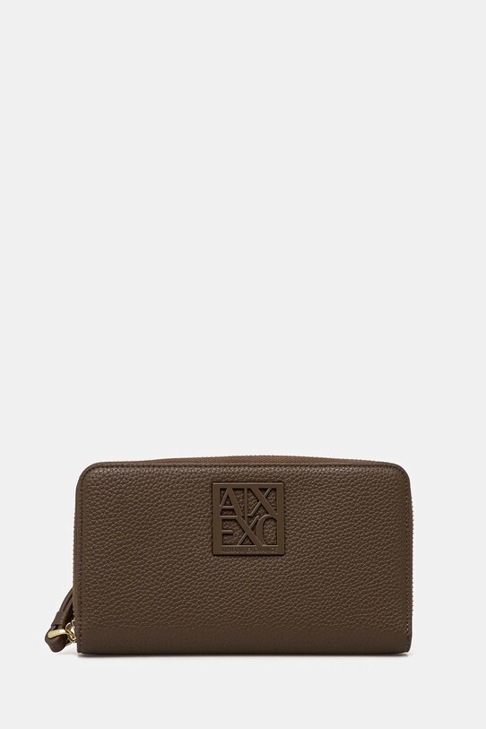 Πορτοφόλι Armani Exchange απομίμηση λείου δέρματος καφέ XW000361.AF11902