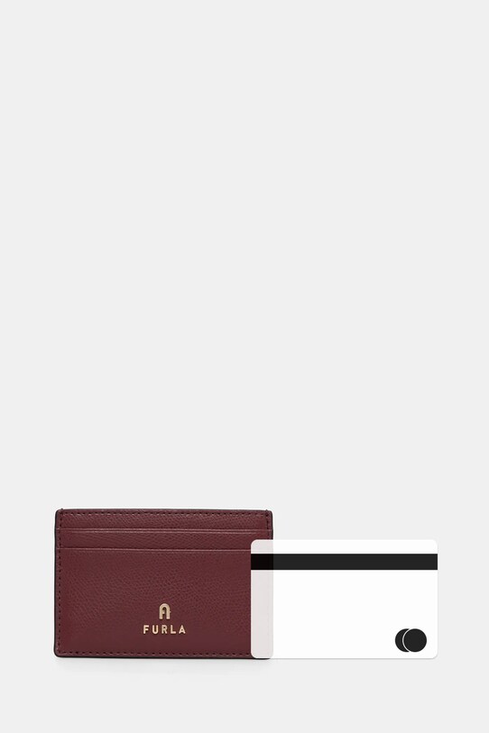 Δερμάτινη θήκη για κάρτες Furla μπορντό WP00305.ARE000.26700