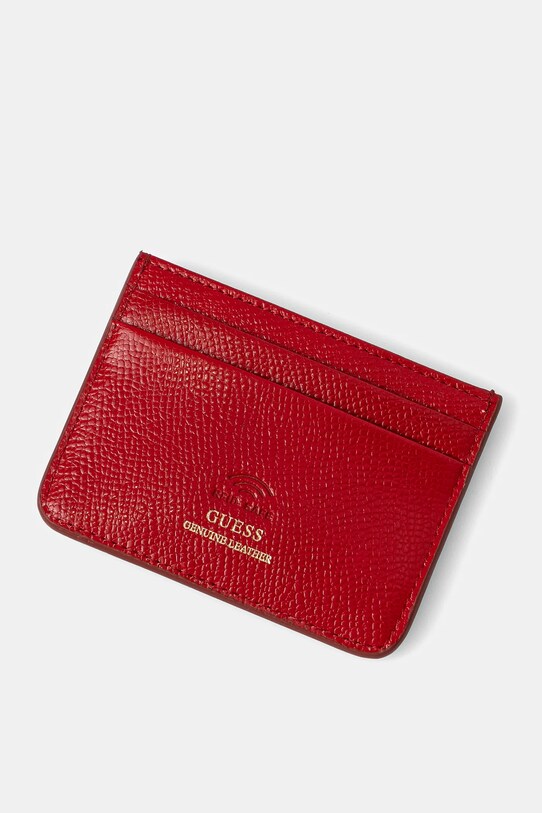Δερμάτινη θήκη για κάρτες Guess RW1762.P5201 κόκκινο SS25