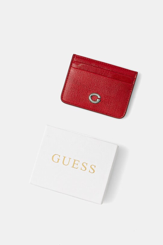 Αξεσουάρ Δερμάτινη θήκη για κάρτες Guess RW1762.P5201 κόκκινο