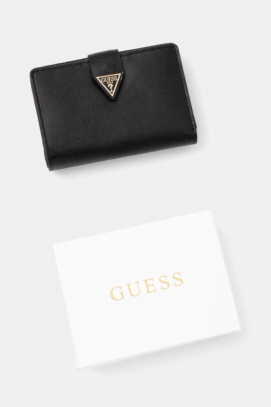 Δερμάτινο πορτοφόλι Guess MIRIAM RW1772.P5201 μαύρο